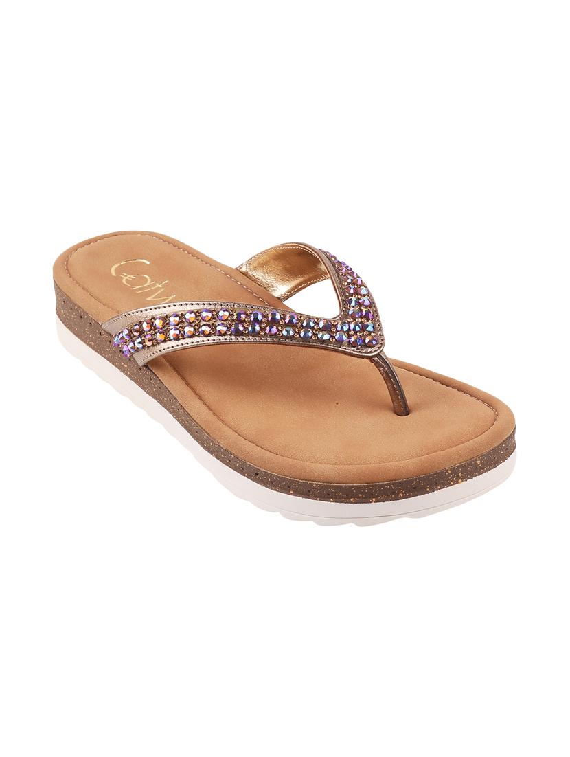 tan t-strap sandal - 17738533 - Zoom Image - 0