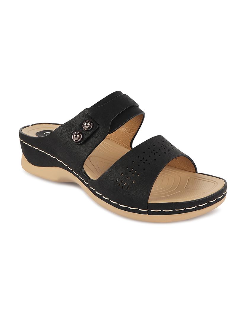 calzado womens's casualwear slip-on beige color platform heels slippers - 17739156 -  Zoom Image - 0