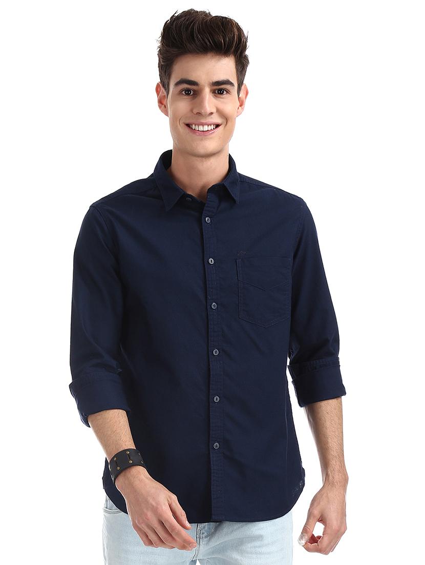 mens solid casual shirt - 17739492 -  Zoom Image - 0