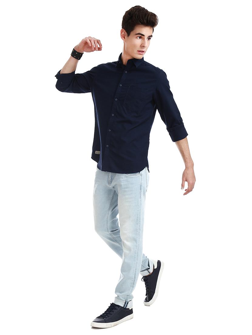 mens solid casual shirt - 17739492 - Standard Image - 3