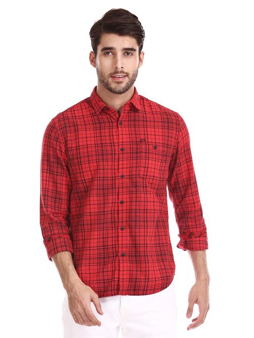 mens checks casual shirt - 17739519 - Standard Image - 0
