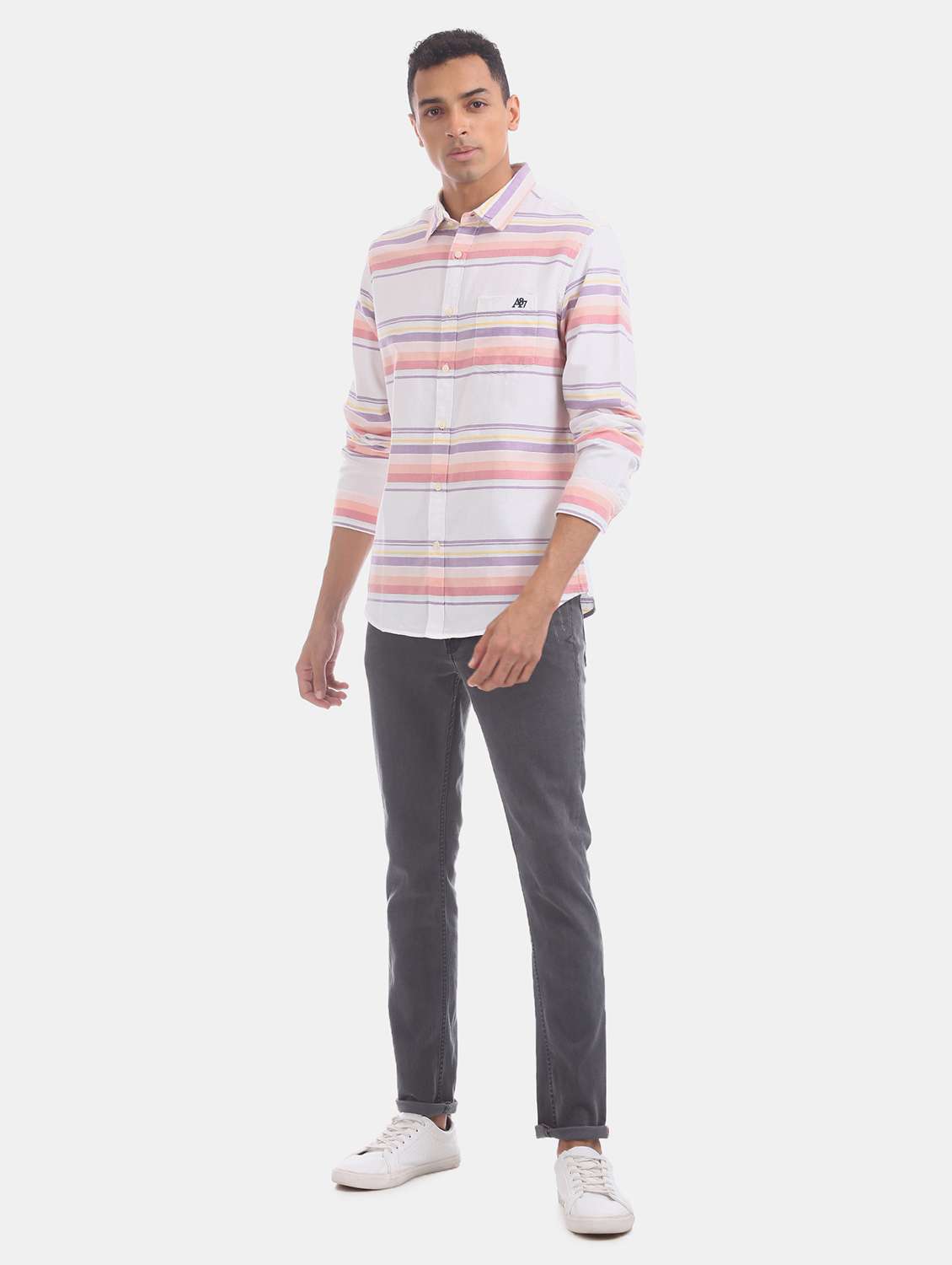 white striped casual shirt - 17739559 -  Standard Image - 3