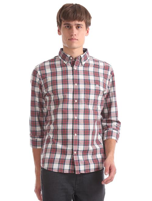 white checkered casual shirt - 17739563 -  Standard Image - 0