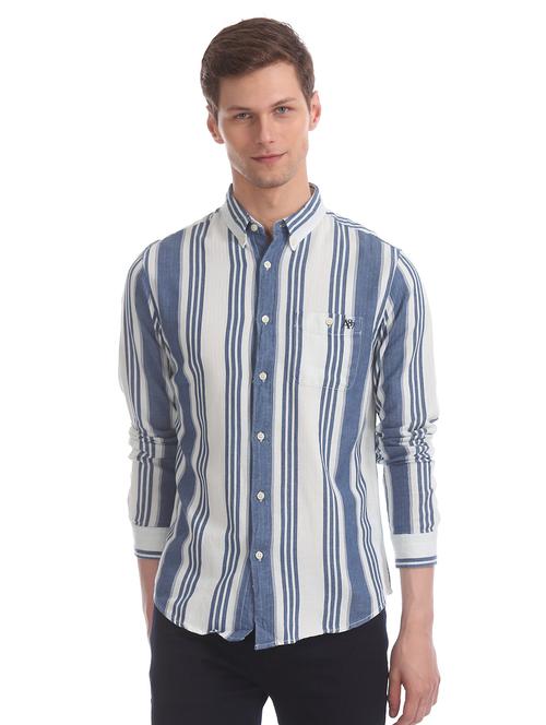 white striped casual shirt - 17739571 -  Standard Image - 0