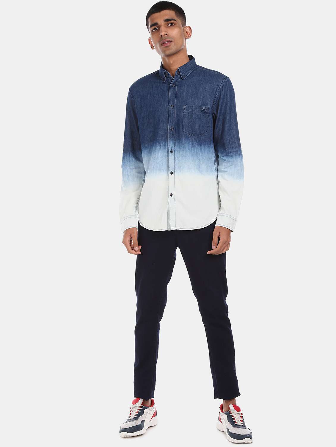 blue ombre casual shirt - 17739572 -  Standard Image - 3