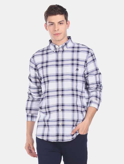 mens checks casual shirt - 17739573 - Standard Image - 0