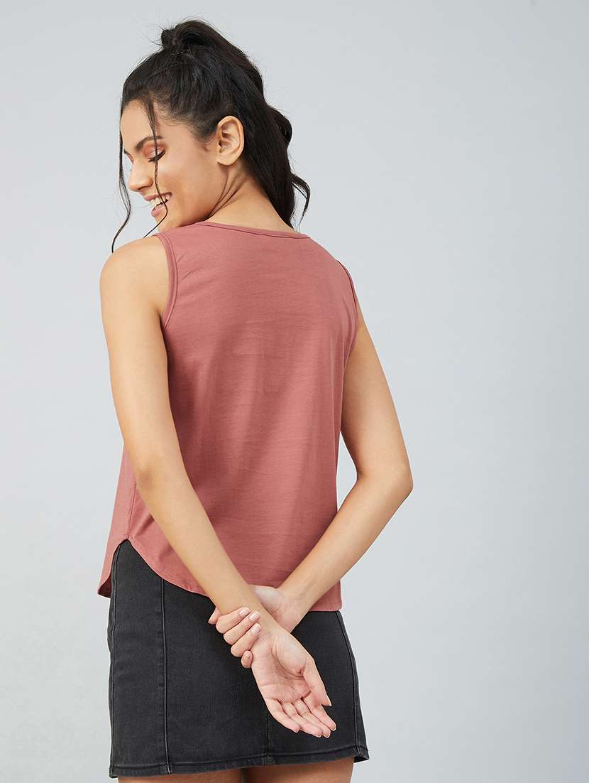 pink cotton regular tshirt - 17739989 -  Standard Image - 3