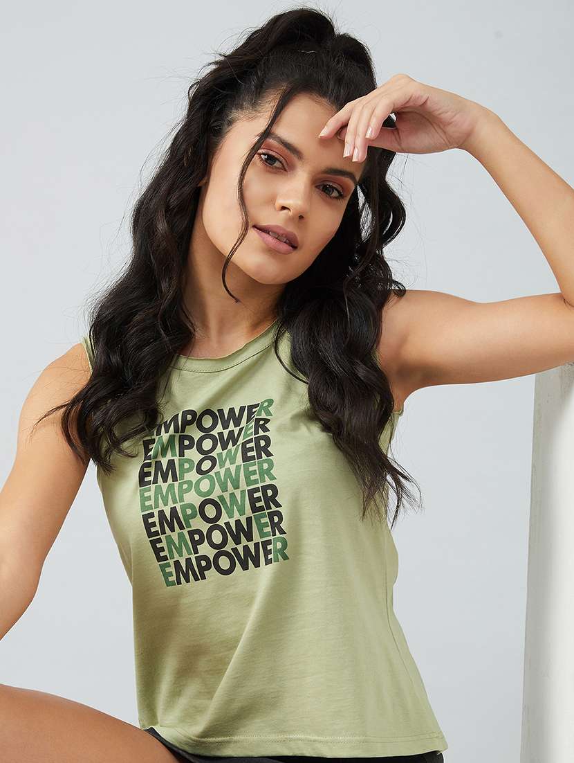 women's chest print round neck t-shirt - 17740001 - Standard Image - 3