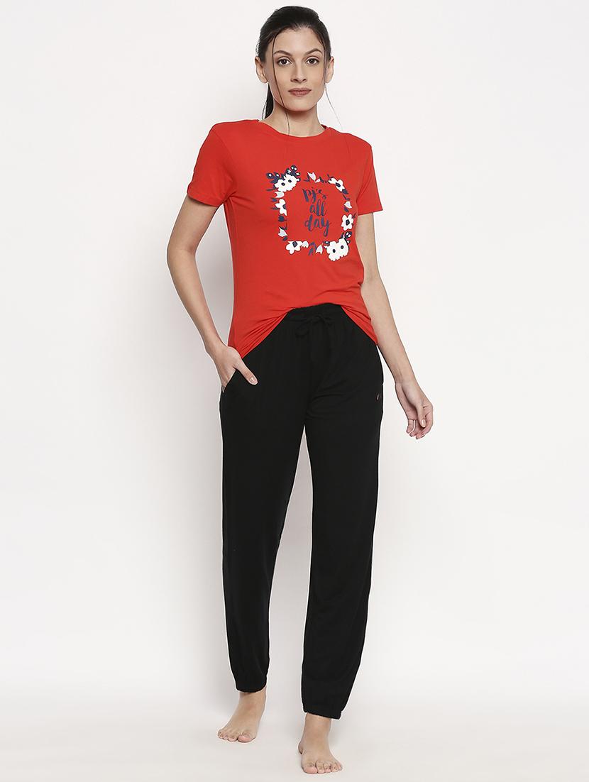 high rise solid pyjama - 17740171 - Standard Image - 3