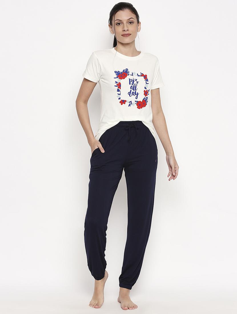 high rise solid pyjama - 17740173 - Standard Image - 3