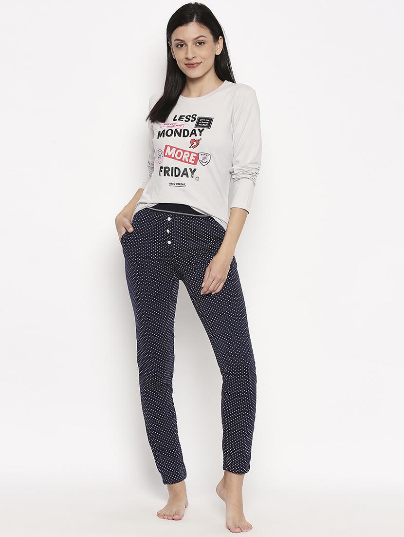 high rise printed pajama - 17740177 - Standard Image - 3