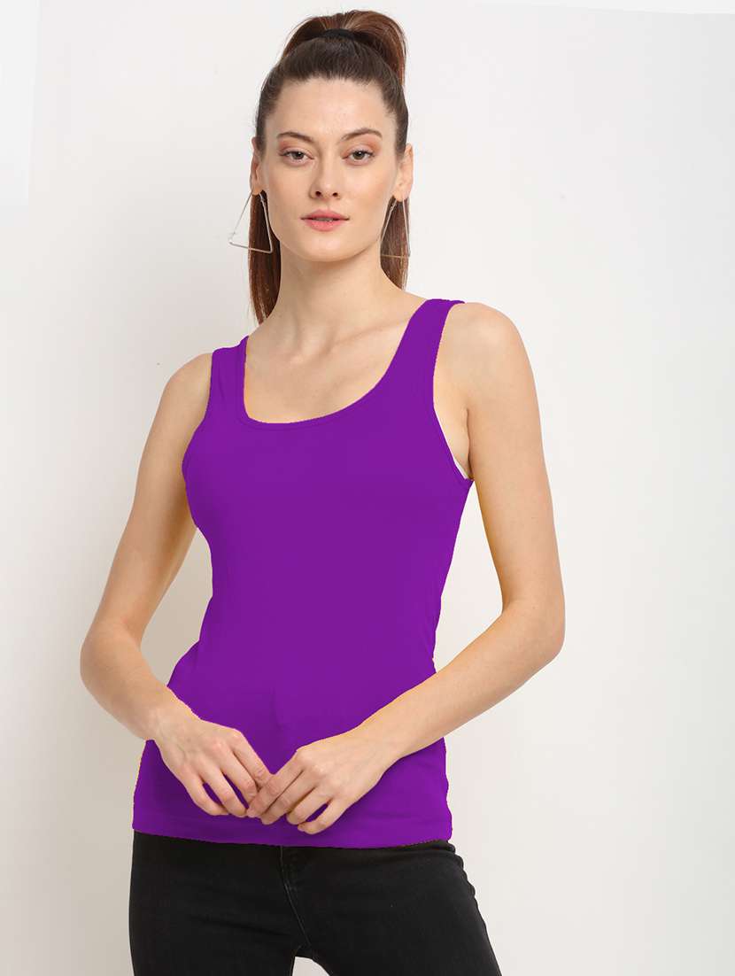 scoop neck solid camisole - 17740450 -  Zoom Image - 0