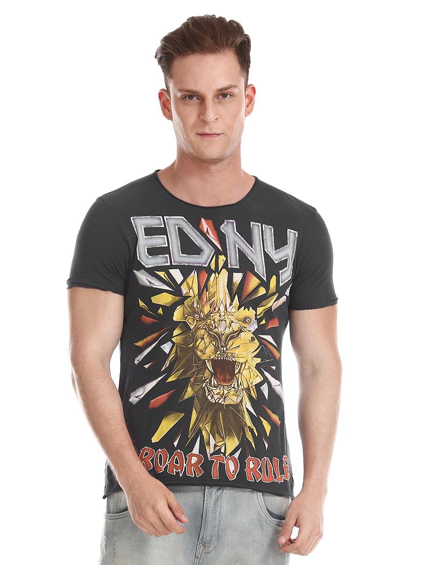 grey front print t-shirt - 17740737 - Zoom Image - 0