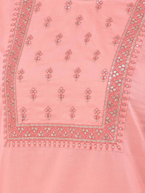 solid embroidered straight kurta - 17740945 - Standard Image - 3