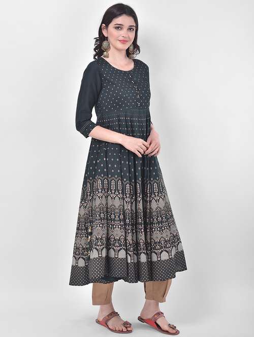 women's flared kurta - 17740963 - Standard Image - 0