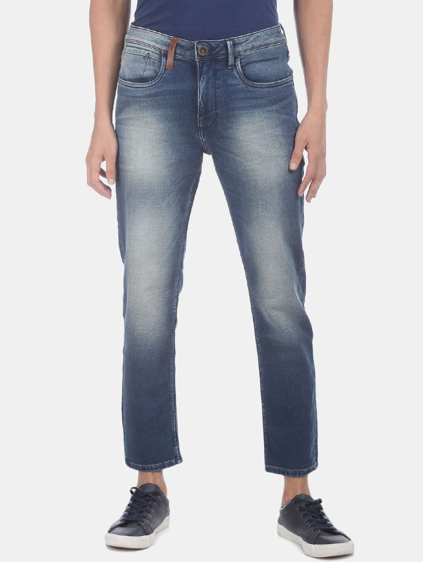 blue stone washed denim jeans  - 17742347 -  Zoom Image - 0