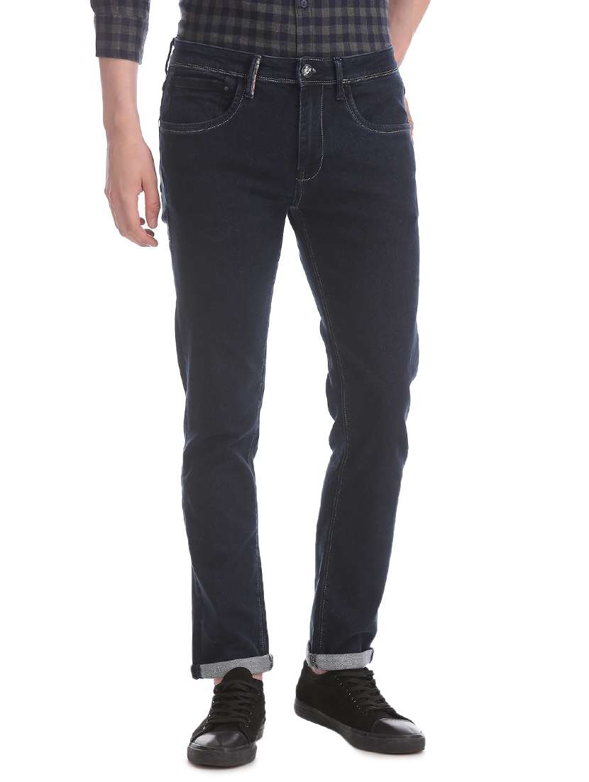 black plain denim jeans - 17742350 -  Zoom Image - 0