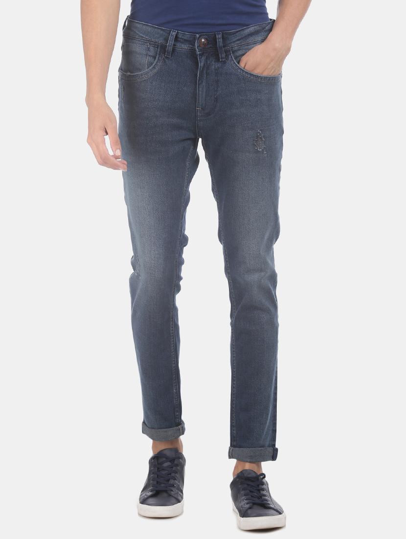 blue stone washed denim jeans - 17742374 - Zoom Image - 0