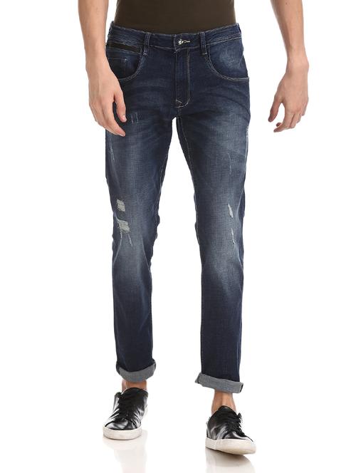 blue distressed denim jeans - 17742392 -  Standard Image - 0