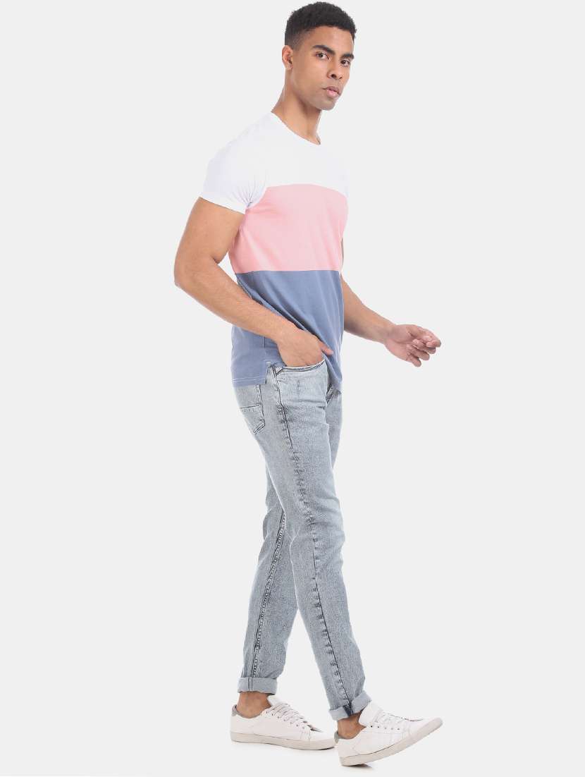 blue heavy washed denim jeans  - 17742469 -  Standard Image - 3