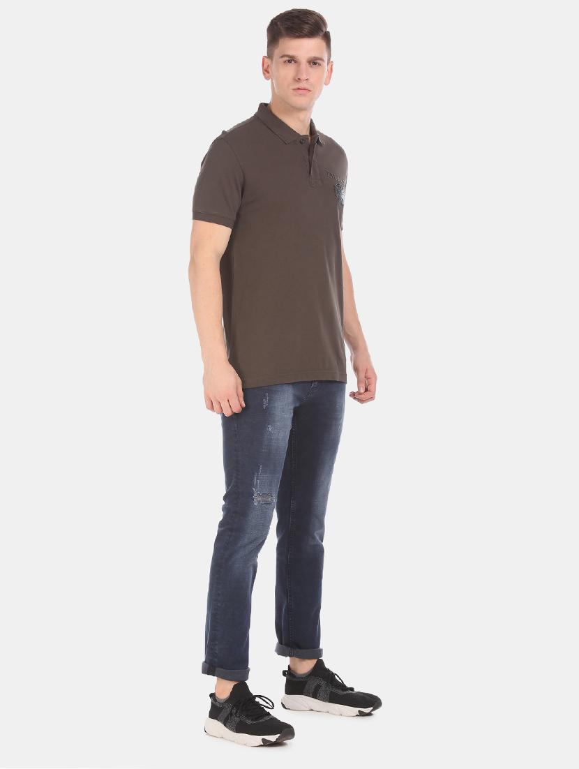 mens slim fit distressed jeans - 17742495 - Standard Image - 3