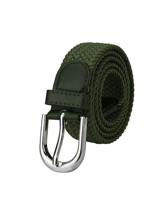 green fabric belt