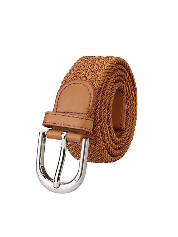 beige fabric belt