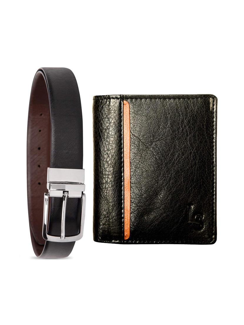 black leather gift combo