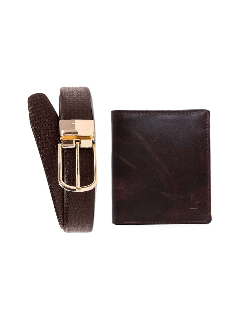 brown leather gift combo