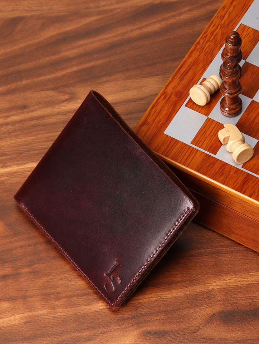 red leather wallet