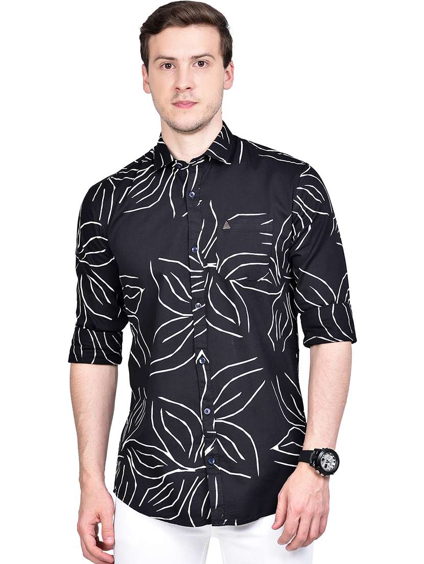 black printed casual shirt - 17744258 -  Zoom Image - 0