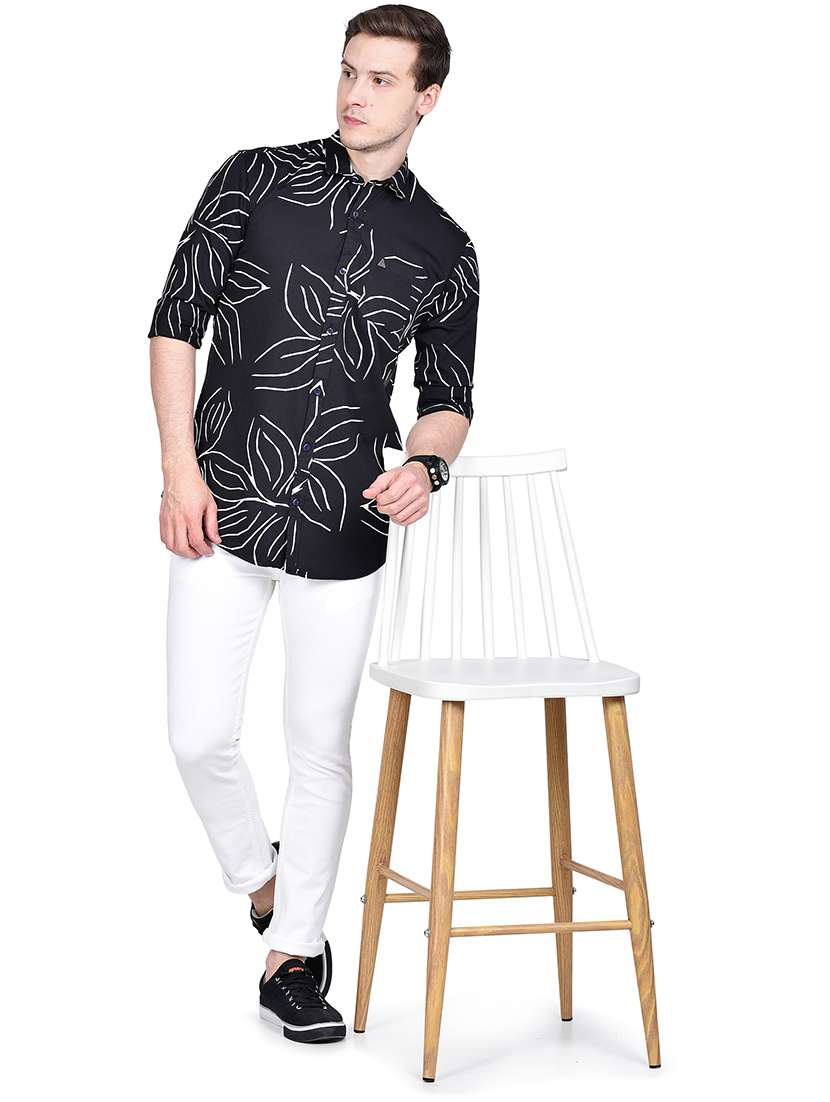 black printed casual shirt - 17744258 - Standard Image - 3