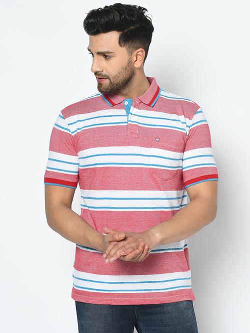 red striped polo t-shirt - 17745653 - Standard Image - 0