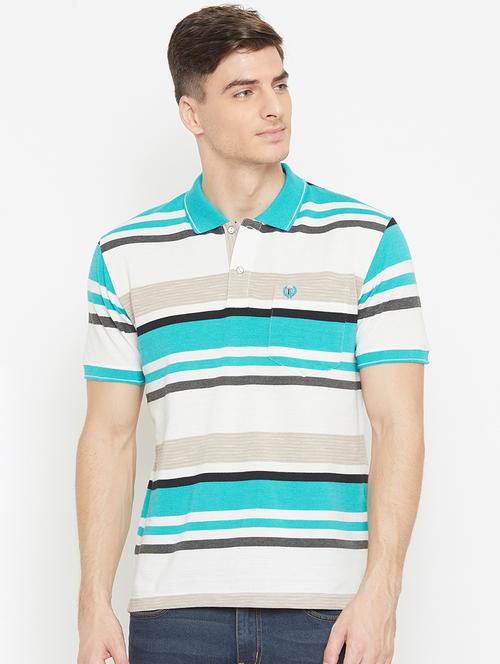 blue striped polo t-shirt - 17745656 - Standard Image - 0