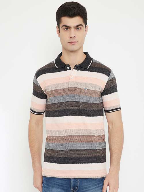 multi colored striped polo t-shirt - 17745693 -  Standard Image - 0