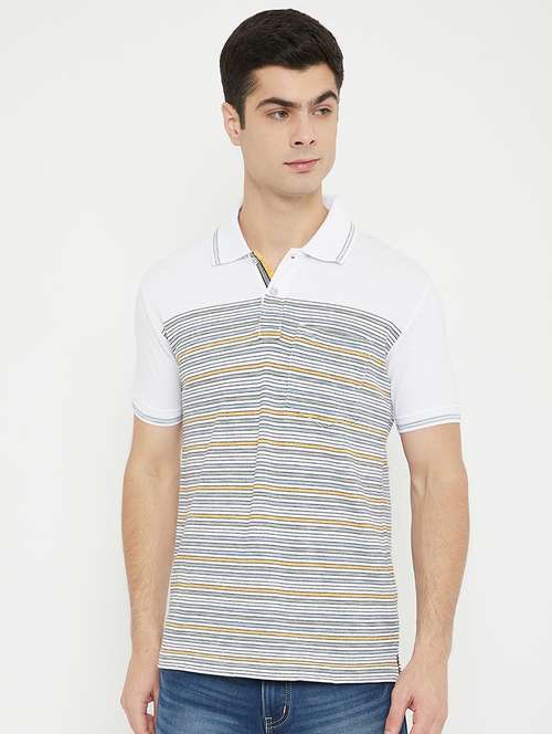 white striped polo t-shirt - 17745717 -  Standard Image - 0