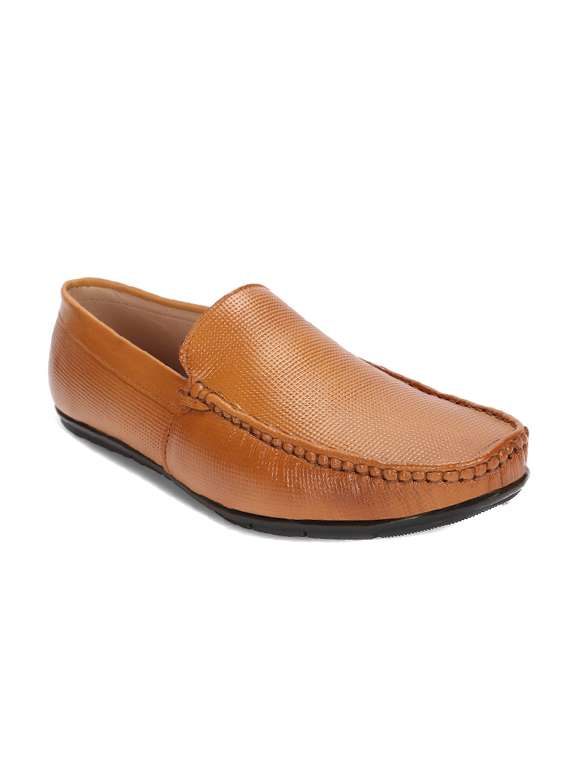 brown leather slip on loafers