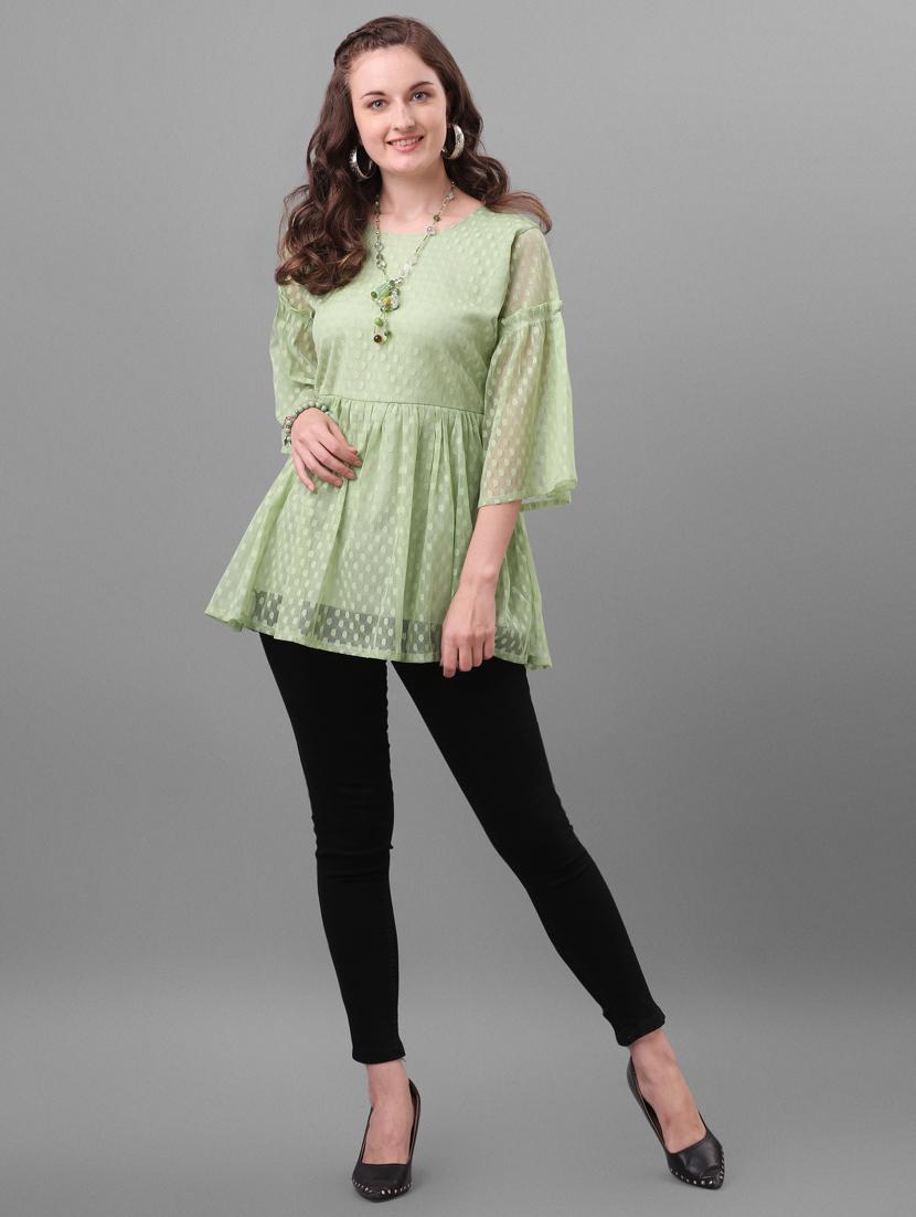 tie back dobby top - 17748597 - Standard Image - 3