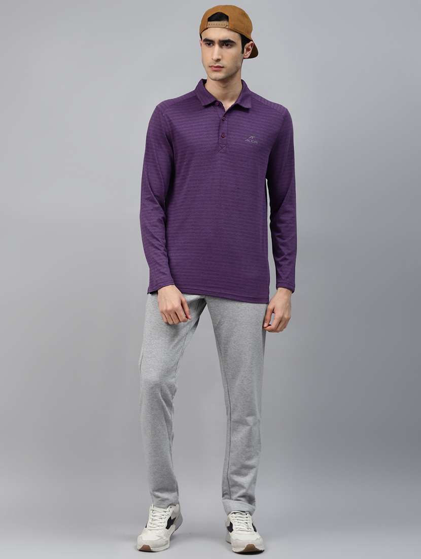 purple striped polo t-shirt - 17749514 -  Standard Image - 3