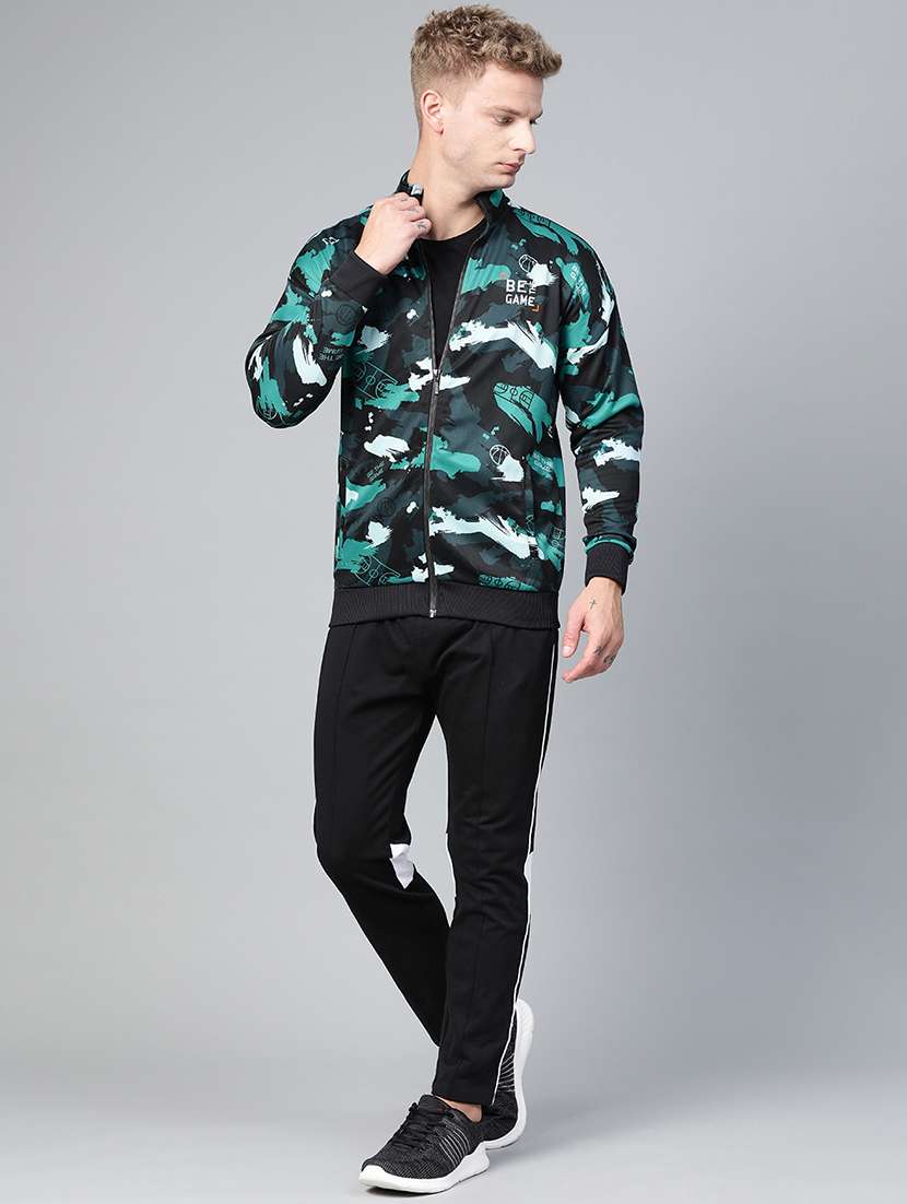navy blue camouflage printed casual jacket - 17749690 -  Standard Image - 3