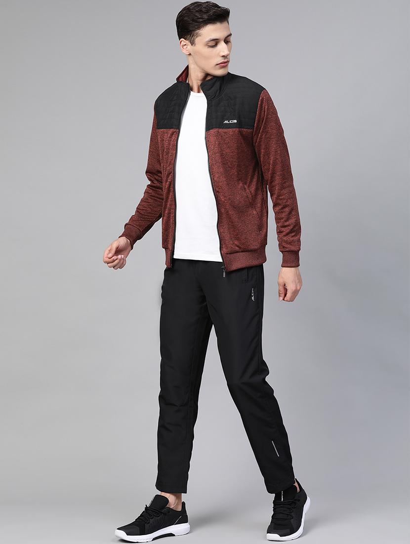 brown printed cut & sew casual jacket - 17749695 - Standard Image - 3