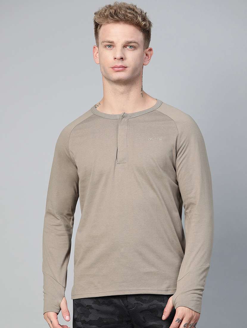 olive green solid raglan t-shirt