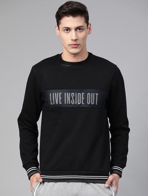 black printed cut & sew sweatshirt - 17749712 - Standard Image - 0