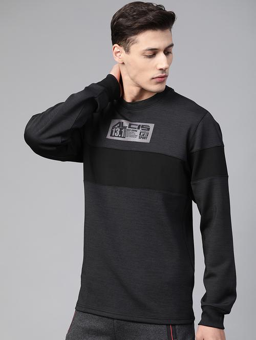 grey printed cut & sew sweatshirt - 17749722 - Standard Image - 0