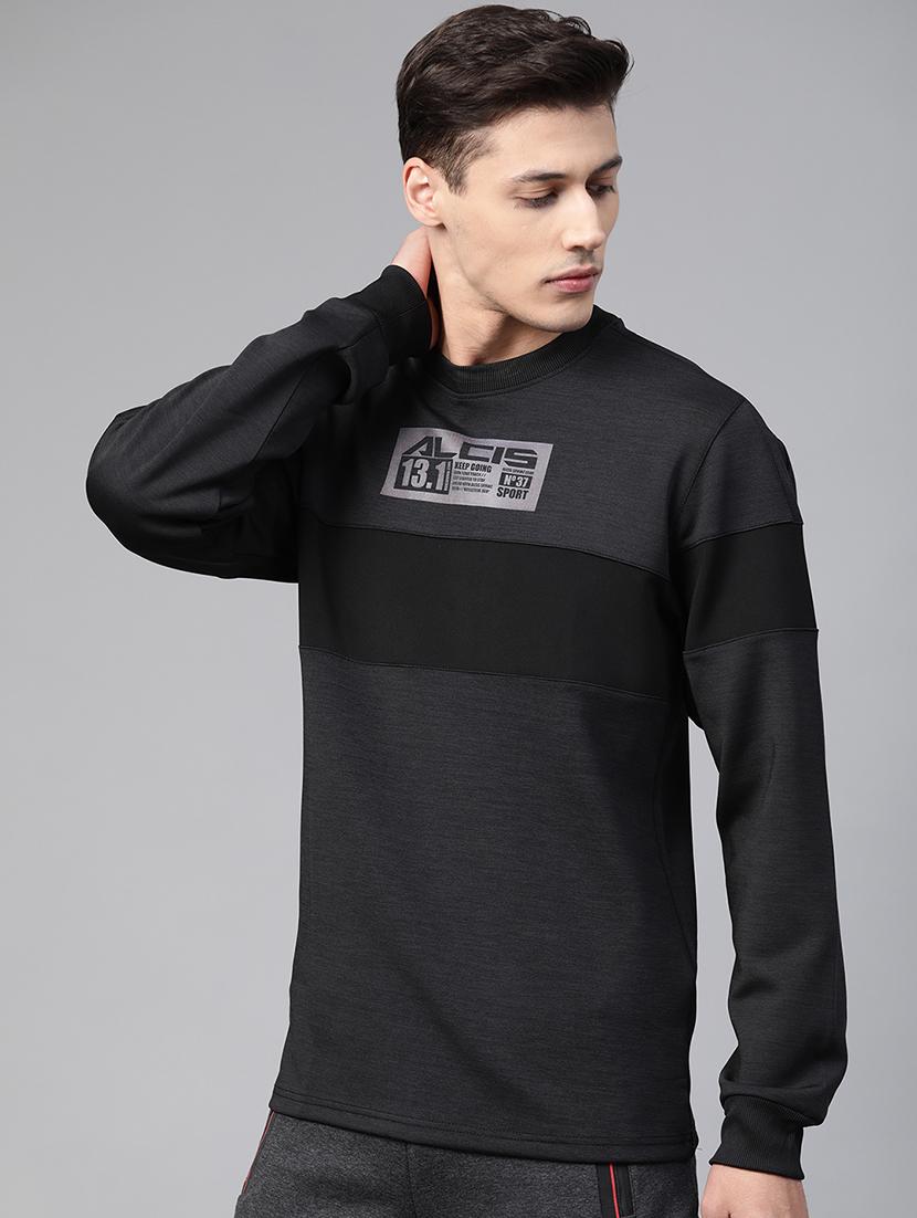 grey printed cut & sew sweatshirt - 17749722 - Zoom Image - 0