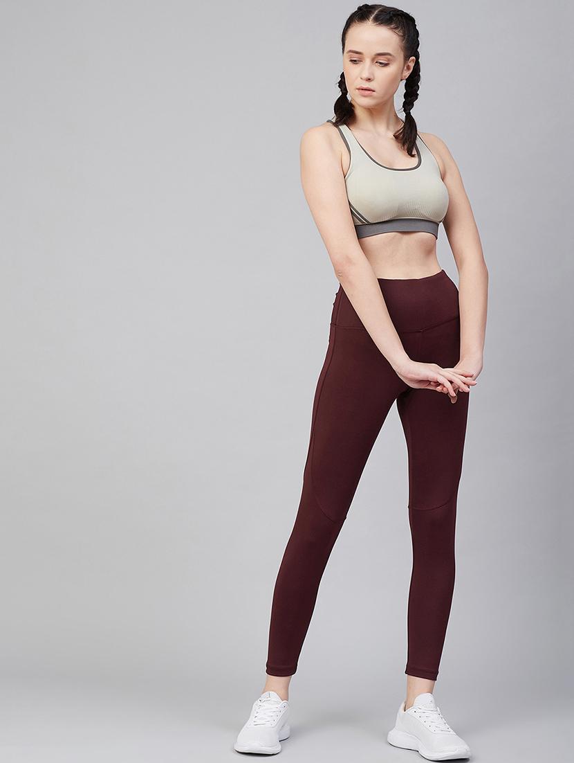 high rise solid track pant - 17749804 - Standard Image - 3