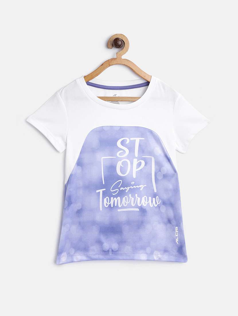 round neck printed top