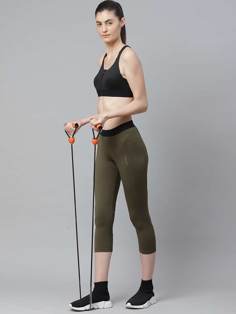 high rise sports capri - 17750611 - Standard Image - 3