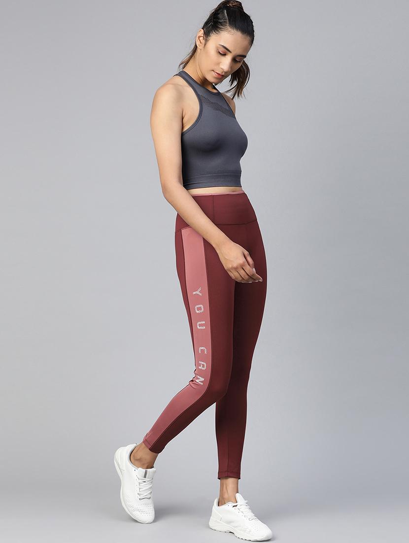 high rise color block leggings - 17750612 - Standard Image - 3