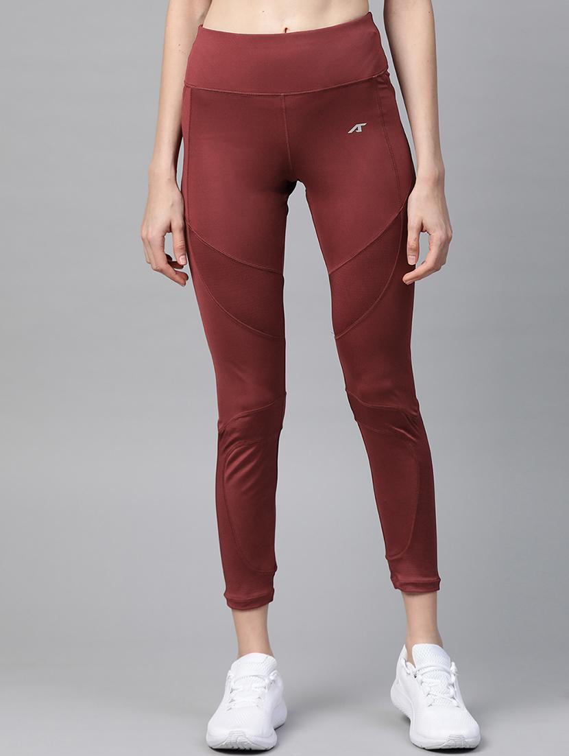 brown polyester leggings